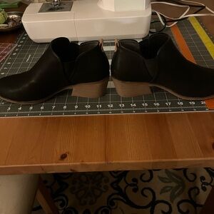 Dr. Scholl's Black Ankle Booties with Stacked Heel, have not been worn outside